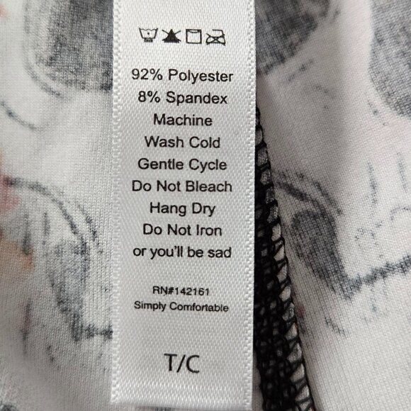 LuLaRoe Skulls and Roses Leggings Women's Yoga Soft Stretch Deadhead 12 to 18 - Picture 8 of 8